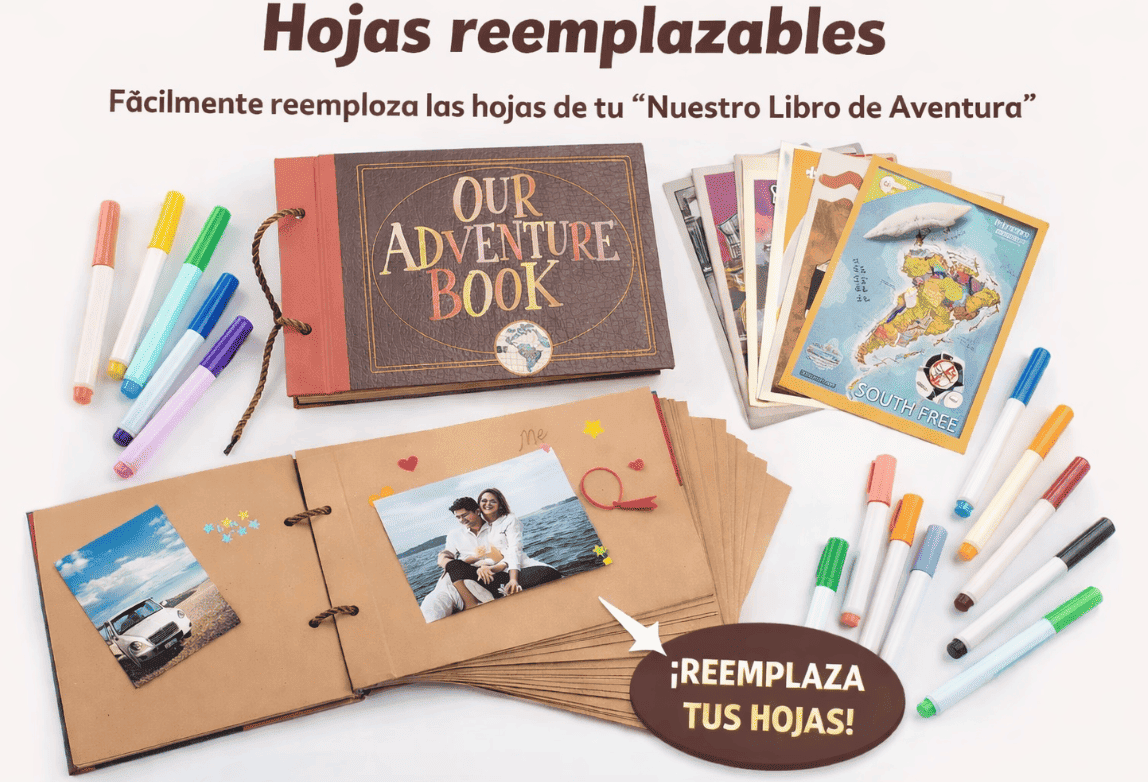 Adventure Book with 40 pages. Kraft Paper